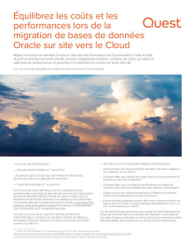 Équilibrez les coûts et les performances lors de la migration de bases de données Oracle s...