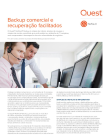 Backup comercial e recuperação facilitados 