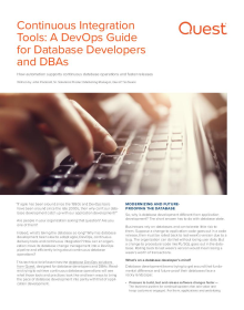 Continuous Integration Tools: A DevOps Guide for Database Developers and DBAs