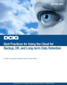 DCIG Report: Using the cloud for backup and disaster recovery