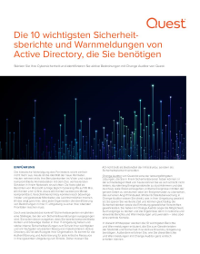 Die 10 wichtigsten Sicherheit-sberichte und Warnmeldungen von Active Directory, die Sie be...