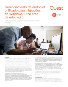 Gerenciamento de endpoint unificado para migrações do Windows 10 na área da educação