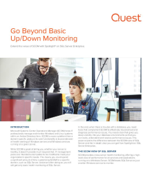 Go Beyond Basic Up/Down Monitoring with Spotlight on SQL Server