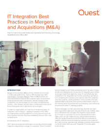 IT Integration Best Practices in Mergers & Acquisitions (M&A)