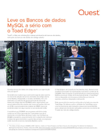 Leve os Bancos de dados MySQL a sério com o Toad Edge