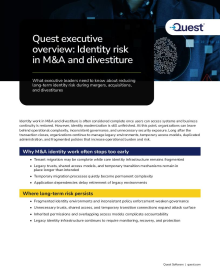 Merger Acquisition and Divestiture Identity Risk Checklist for Executives 