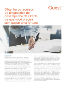 Obtenha os recursos de diagnóstico de desempenho da Oracle de que você precisa sem gastar uma fortuna