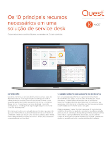 Os 10 principais recursos necessários em uma solução de service desk