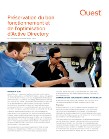 Préservation du bon fonctionnement et de l'optimisation d’Active Directory