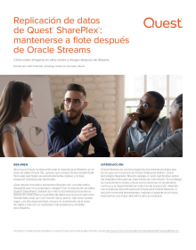 Replicación de datos de Quest®  SharePlex® : mantenerse a flote después de Oracle Streams