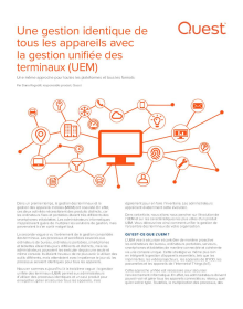 Une gestion identique de tous les appareils avec la gestion unifiée des terminaux (UEM)