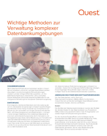 Wichtige Methoden zur Verwaltung komplexer Datenbankumgebungen