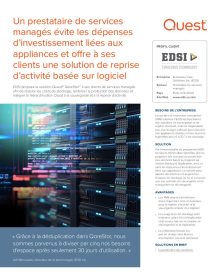 Un fournisseur de services managés évite les dépenses d’investissement liées aux appliances et offre à ses clients une solution de reprise d’activité basée sur logiciel