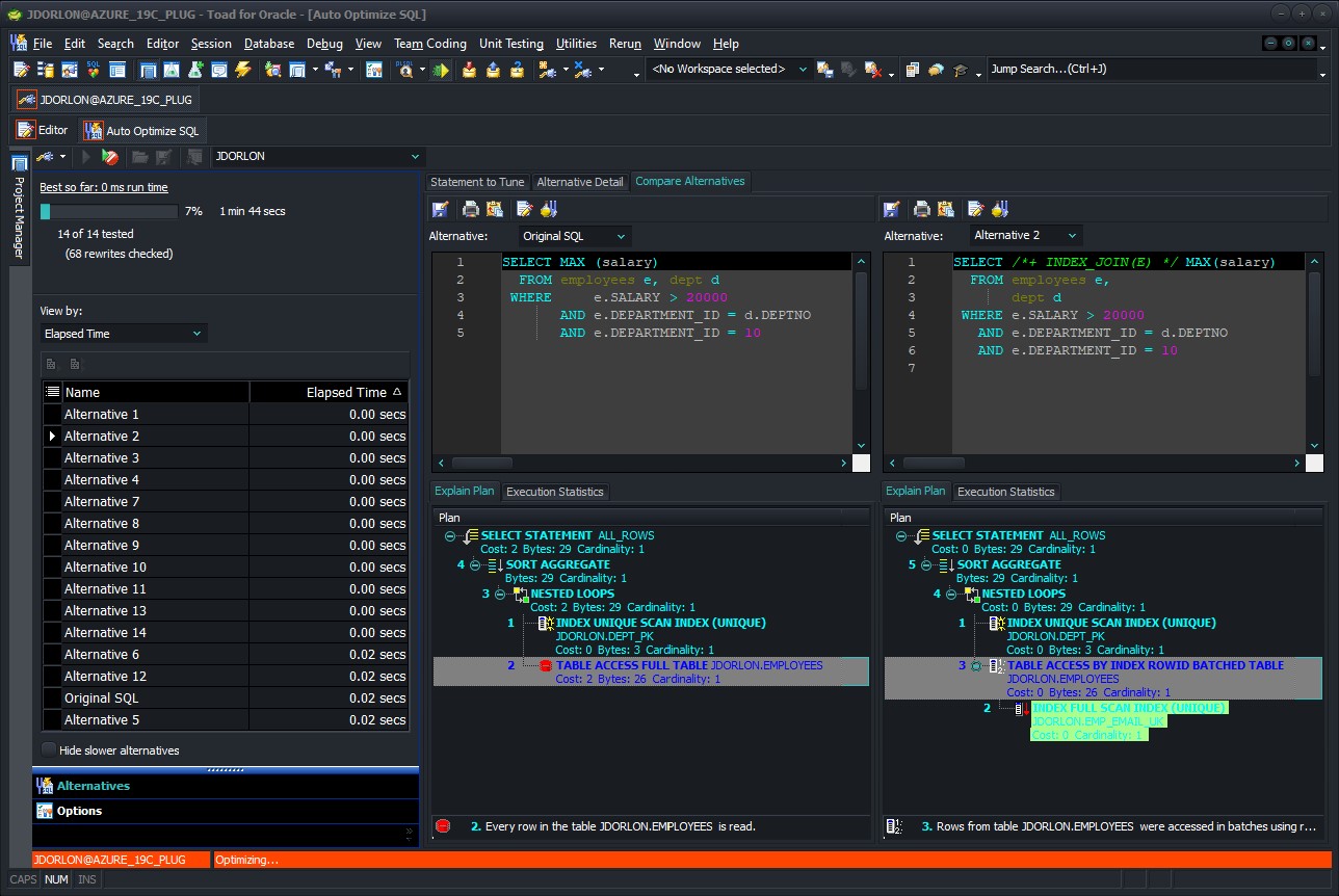 Auto-optimize SQL 