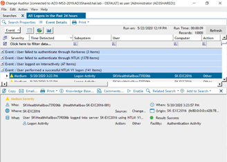 Change Auditor for Logon Activity