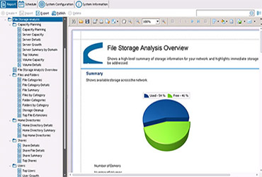 Enterprise Reporter for File Storage Analysis