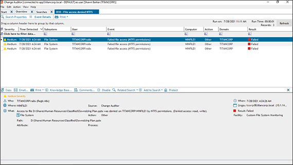 Change Auditor for Windows File Servers