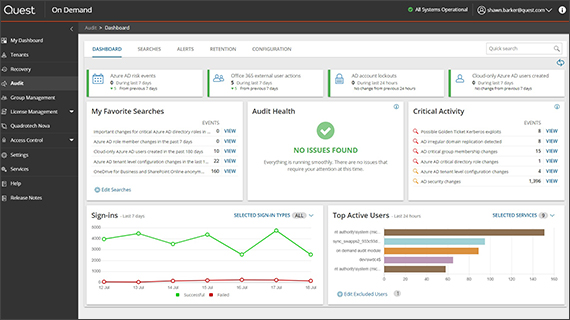 Enquêtez rapidement sur les incidents et sécurisez votre environnement hybride dans un tableau de bord hébergé unique avec notre outil d’audit d’Office 365 : On Demand Audit.