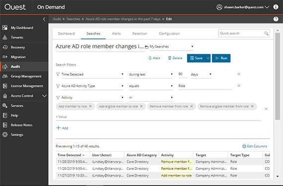 Office 365監査ツールによる応答の速い柔軟な検索