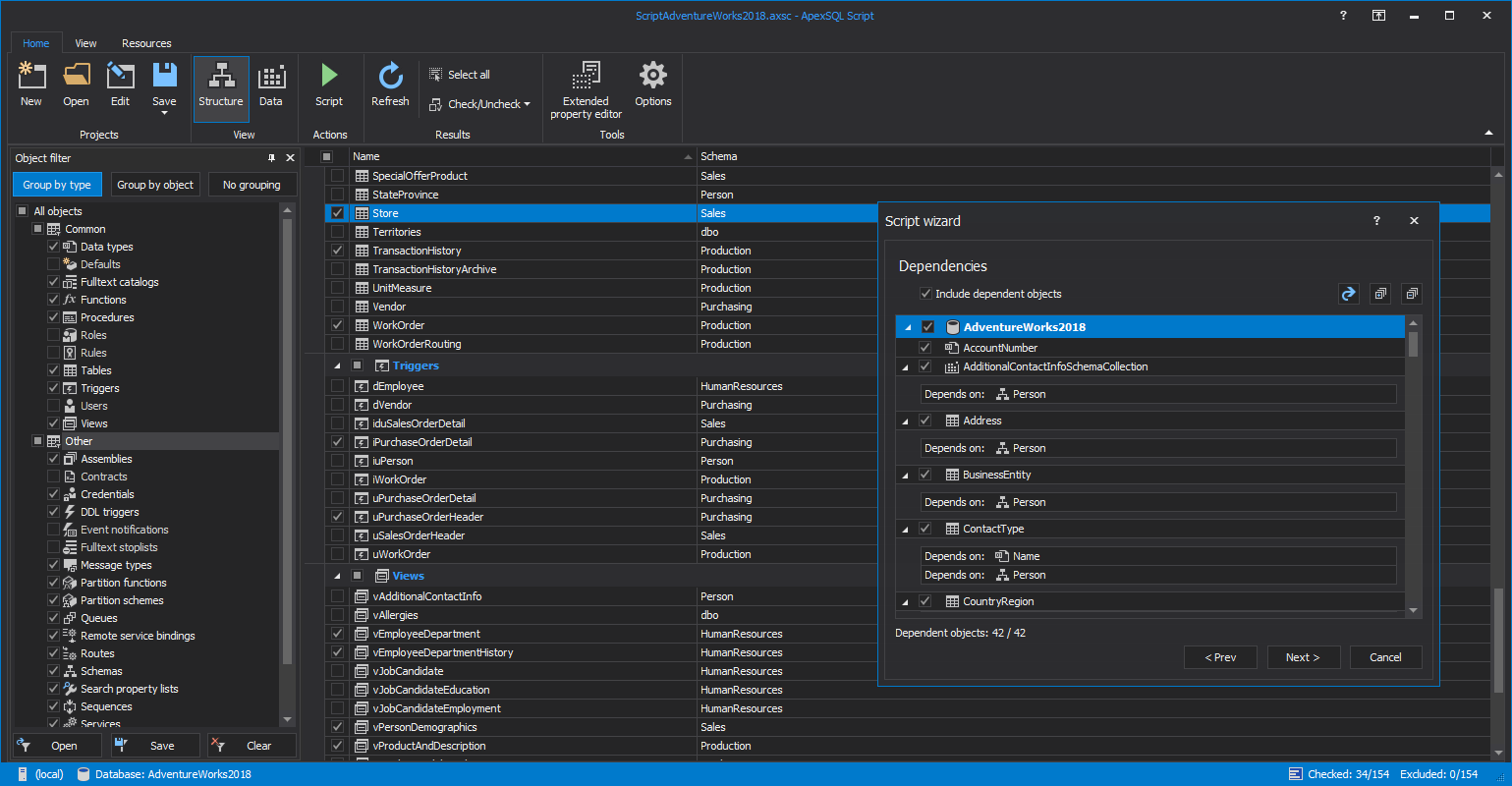ApexSQL Script
