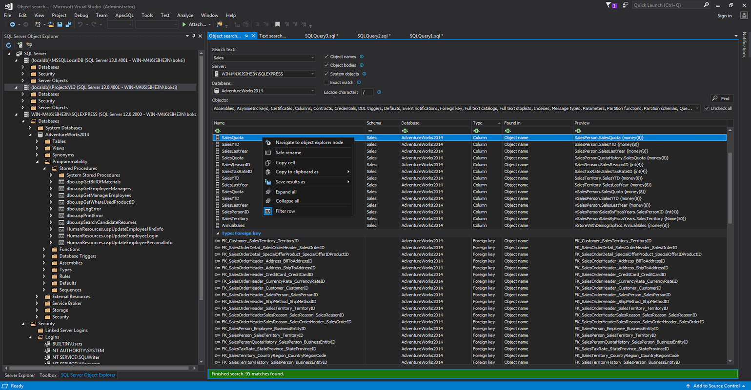 ApexSQL Search