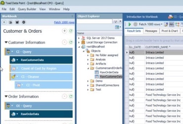 How to combine workflow result sets in Toad Data Point Workbook using Toad Intelligence Central