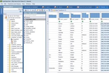 Utilizar Transformation and Cleanse en Toad Data Point Workbook