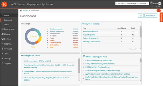 KACE Multiple Deployment Options