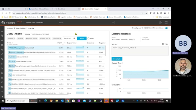 Foglight Query Insights with Easy Buttons