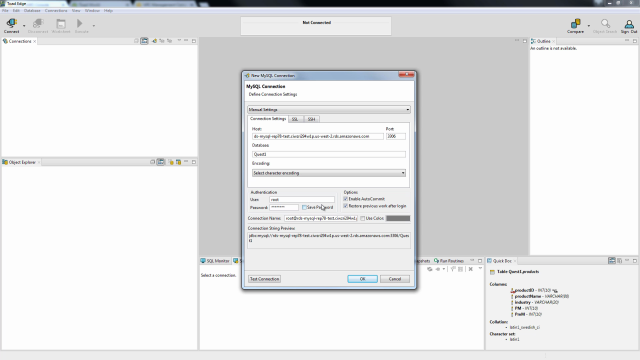 How to connect to Amazon Relational Database Service with Toad Edge