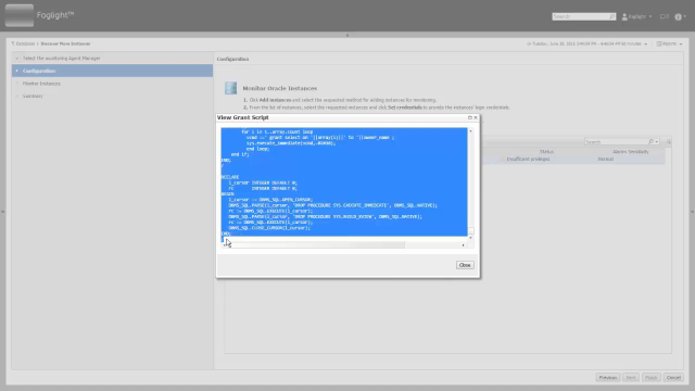 How to setup multiple agents for monitoring using advance mode in Foglight for Oracle