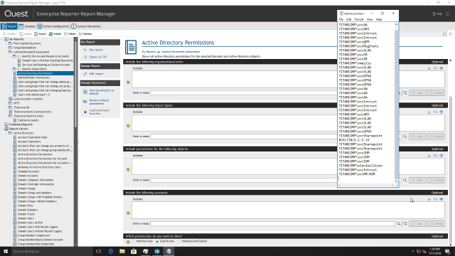 How to use an external file to filter a report in Enterprise Reporter