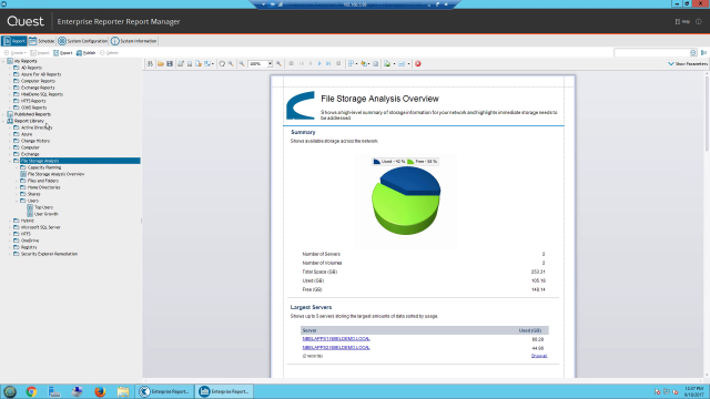 Introduction to Enterprise Reporter for File Storage Analysis 