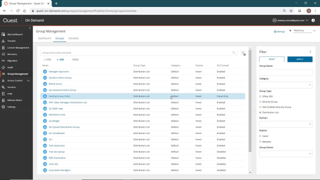 Managing groups through the Admin Portal in On Demand Group Management