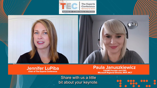 Meet Enterprise Security Expert and Microsoft MVP Paula Januszkiewicz at TEC 2022