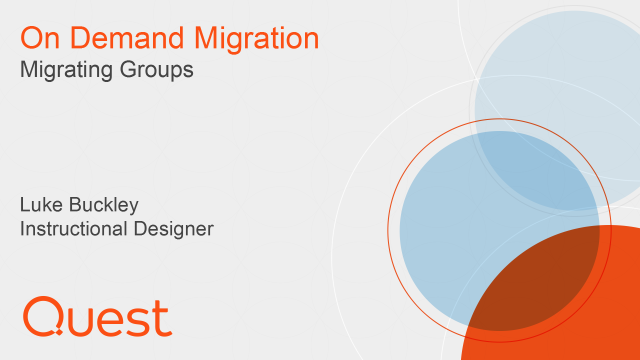 Migrating Groups in On Demand Migration