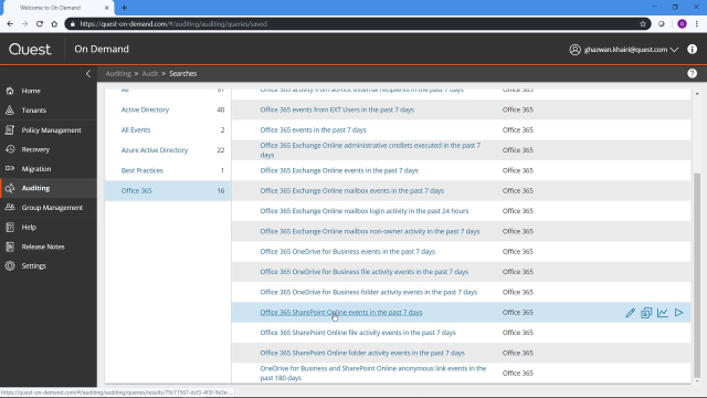 Office 365 security auditing with On Demand Audit