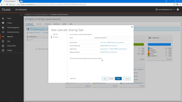 Use case example for On Demand Migration